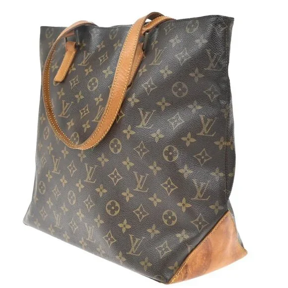 LOUIS VUITTON Cabas Mezzo Shoulder Bag Monogram Leather Brown M51151 34EG306 - Picture 2 of 16